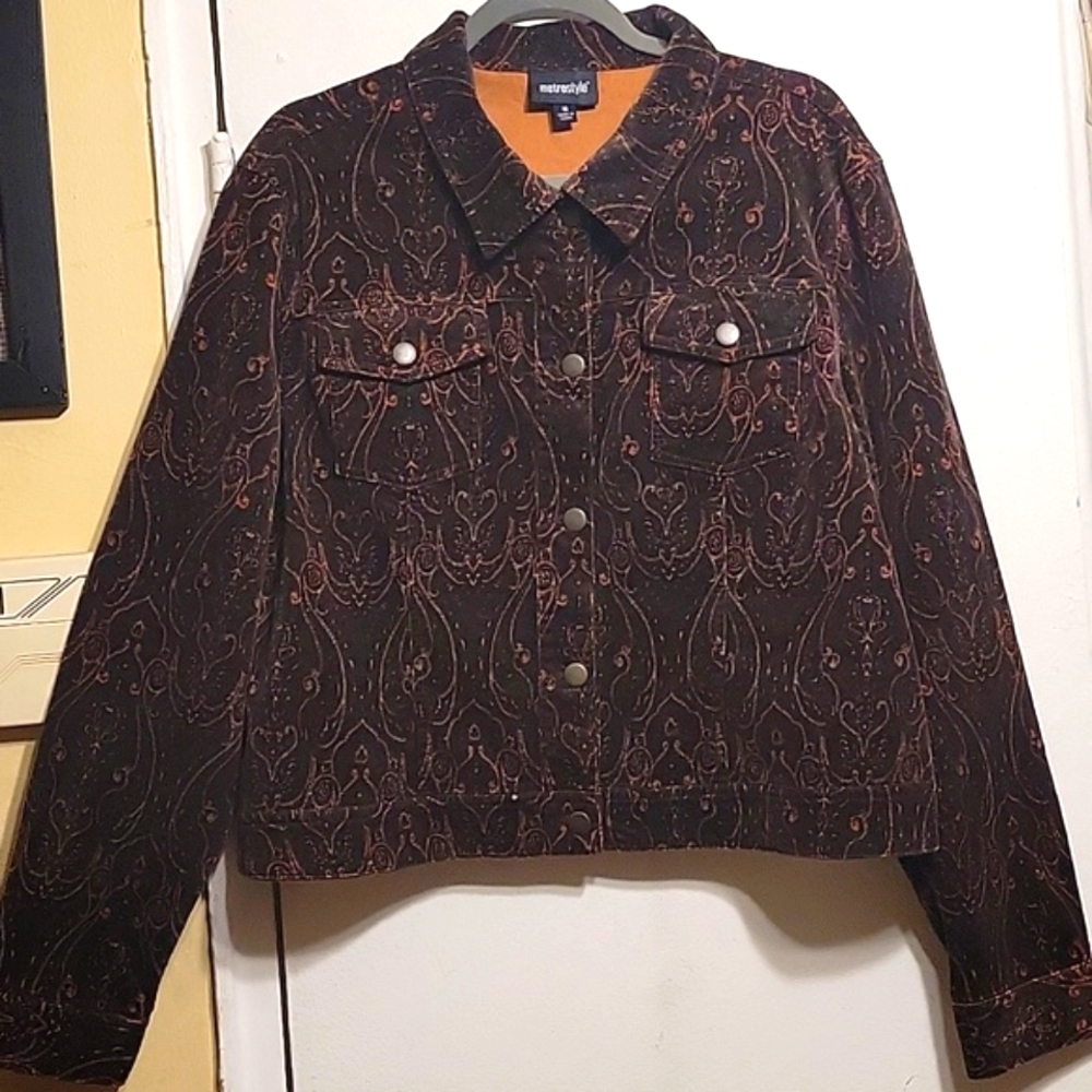 Metrostyle Women's Multicolor Paisley Blazer Size 18